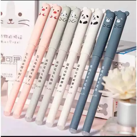 Kit C/12 Canetas Apagável Kawaii Papelaria Atacado