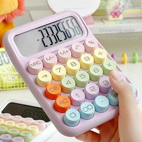 Kit C/6 Calculadora Grande Fofa Atacado