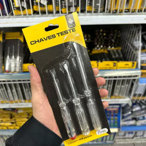 Kit C/6 Cartela de Chave Teste Atacado