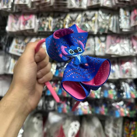 Kit C/12 Tiara Arquinho Stitch Atacado