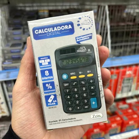 Kit C/6 Calculadora Digital Atacado Pequena