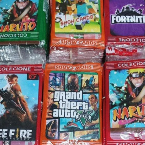 KIT C/6 50 SACHES COM 4 CARDS EM CADA UM BRINQUEDOS ATACADO