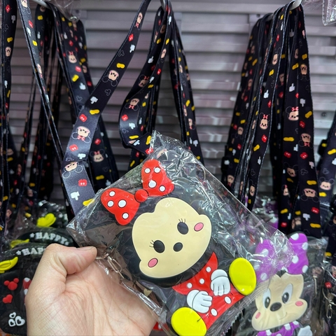 Kit C/12 Bolsinha Silicone mickey minnie Atacado