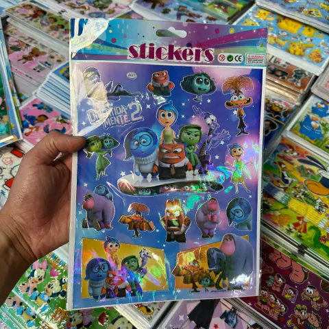 Kit C/12 Adesivo Divertidademente Grande Atacado