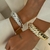 Kit C/12 Braceletes grosso Dourado e Prata Modelo ondas