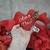 Kit C/12 Almofada Coração com mãozinha Te Amo - comprar online
