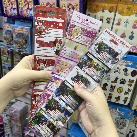 Lote C/12 dúzia Etiqueta Escolar (144 und) Atacado