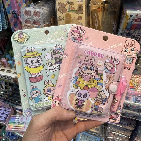 Lote C/12 Kit Caderno + Caneta LABUBU Atacado Papelaria