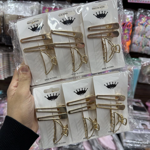 Kit C/12 Conj Presilha Dourada Tamanho M