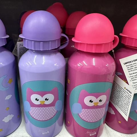 Kit C/12 Garrafa 400 ML METAL Infantil Atacado