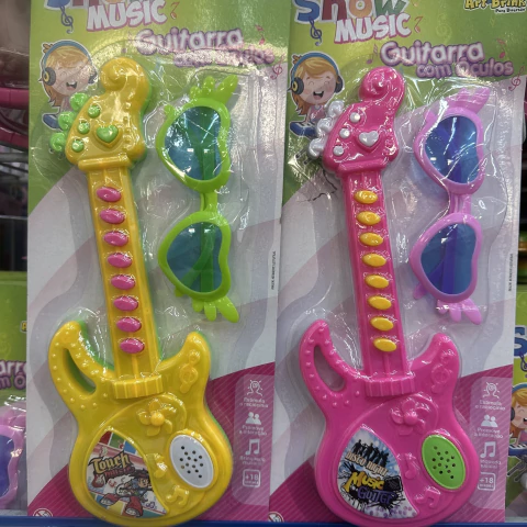 Kit C/12 Guitarra Óculos Atacado Brinquedo