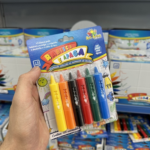 Kit C/6 Caneta Rabisca e Apaga Brinquedos Atacado