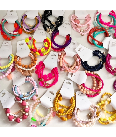 Lote C/15 Conjuntos Pulseiras Bijuteria Fina Atacado