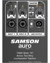 Bafle Potenciado Samson Auro X15d 15'' 2 Vias 1000w Color Negro - comprar online