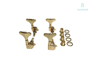 JB150-GD Jinho Set de Clavijas 2+2 para Bajo Color Dorado