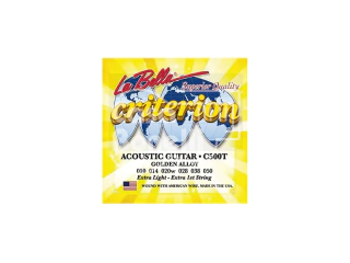 C-500T La Bella 010 Cuerdas para Guitarra Acústica
