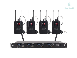 EM D04 Acemic Monitor Inalámbrico In Ear UHF 4 Auriculares
