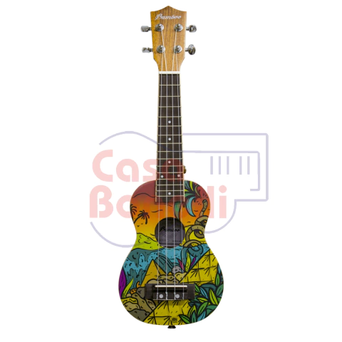 Ukelele Soprano Bamboo con diseño de Mandalas BD-9