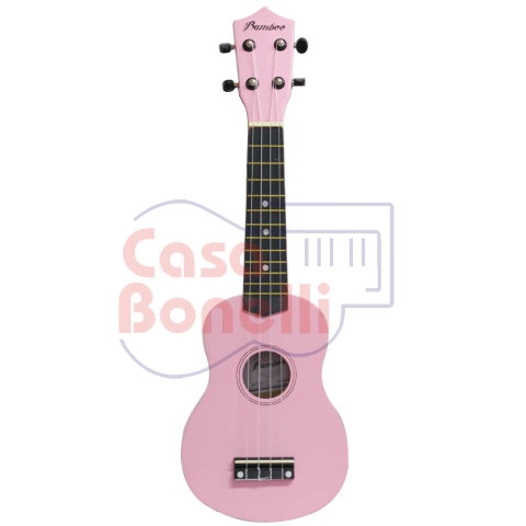 Ukelele Soprano Bamboo B-1E Pink