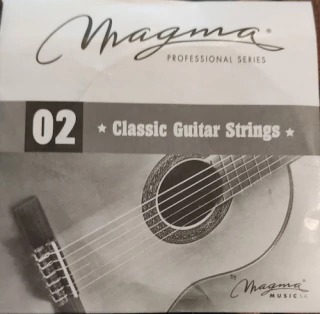 Cuerda suelta 2da para guitarra clásica plateada