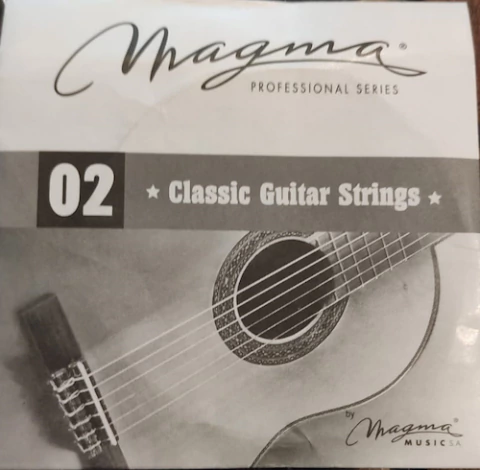 Cuerda suelta 2da para guitarra clásica plateada