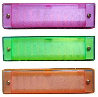 Armónica Parquer Plástico- Verde/rosa/naranja - 10 Celdas En Do - comprar online