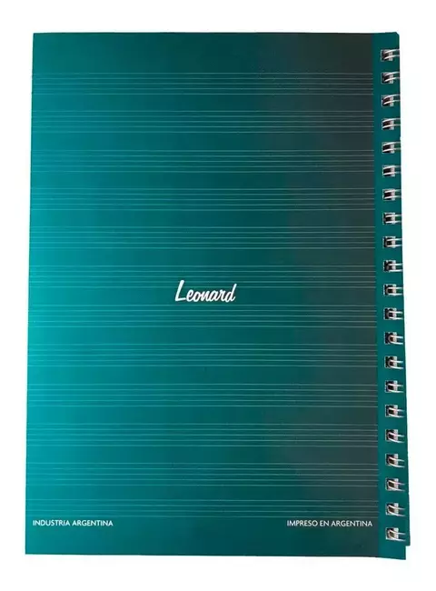 Cuaderno Pentagramado Leonard A4 Espiralado De 50 Hojas - comprar online