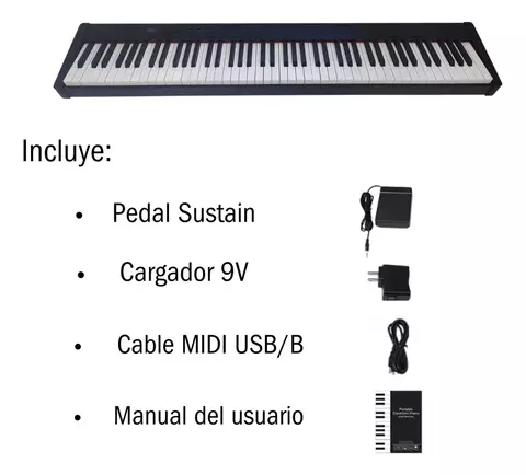 Piano Digital 88 Teclas Sensitivo Hammer Action Parquer en internet