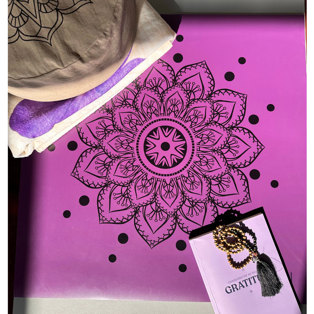 Mini Mat Mandala (gris y violeta)