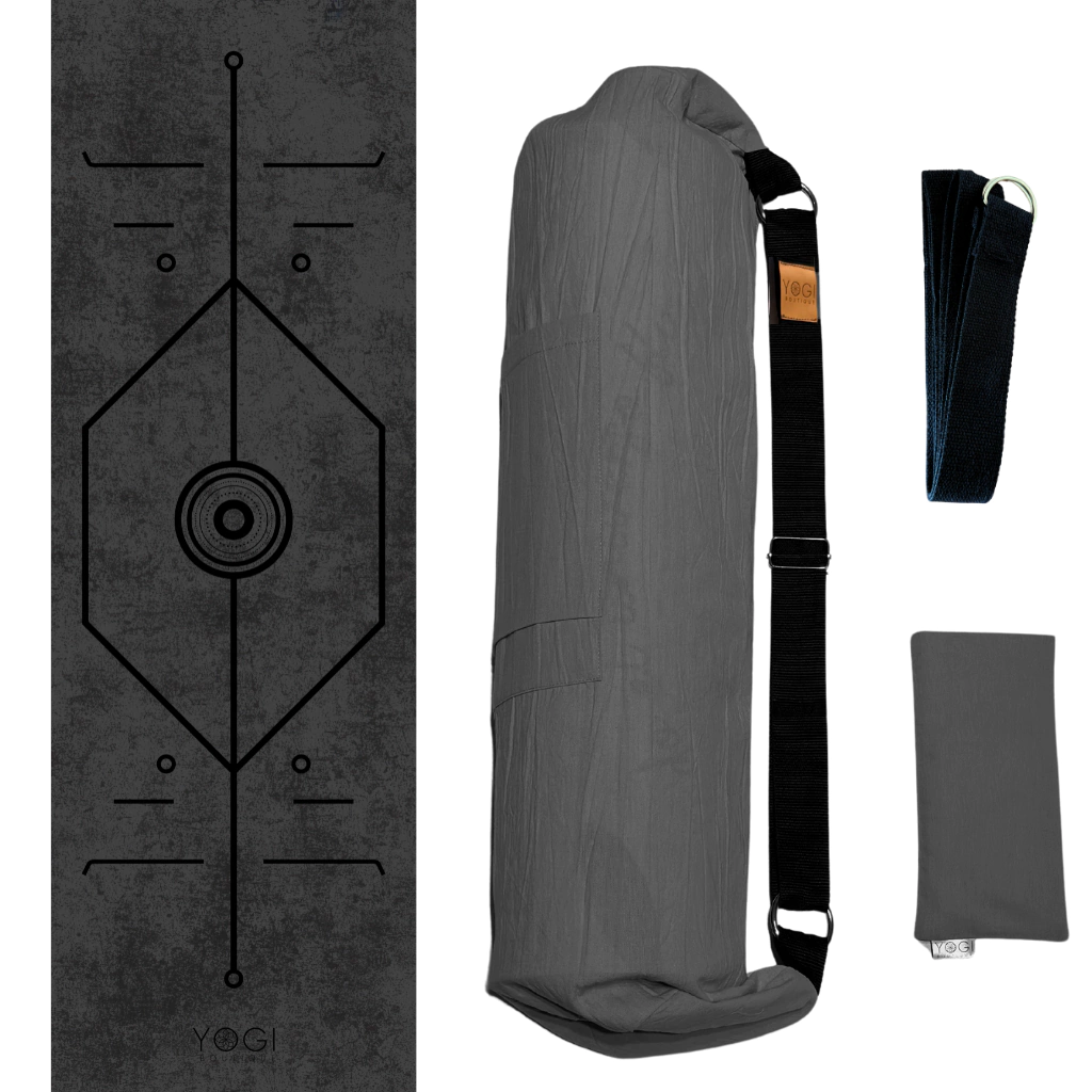 Kit Yogi Mat premium alineación gris