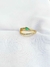 Anel mini gota com zirconias esmeralda banhado a ouro 18K - Brinina Semijoias | Loja online de semijoias 