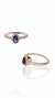 Imagem do Anel oval safira cravejado ao redor Catherine banhado a ouro 18K