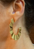 Brinco argola ondulada grande Suzana Banhado a ouro 18k