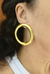 Brinco argola círculo frontal banhada a ouro 18k - comprar online