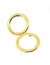 Brinco argola círculo frontal banhada a ouro 18k