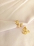 Brincos duas borboletas asas cravejadas e lisas banhados a ouro 18K - comprar online