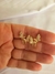 Brincos duas borboletas asas cravejadas e lisas banhados a ouro 18K - Brinina Semijoias | Loja online de semijoias 