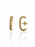 Brinco ear hook liso Isis banhado a ouro 18k