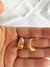 Brincos gota aberta dourada media banhados a ouro 18k - loja online
