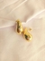 Brinco gota dourada Hailey grande banhados a ouro 18k