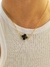 COLAR COM 1 TREVO PRETO VIRGINIA BANHADO A OURO 18K