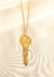 Colar longo chave Be Brave banhado a ouro 18k - comprar online