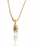 Colar riviera com pingente menina cravejado banhado a ouro 18K