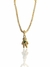 Colar riviera com pingente menino cravejado banhado a ouro 18K