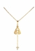COLAR SANTA COM CRUZ CRAVEJADA BANHADA A OURO 18K