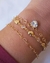 Pulseira 5 coracoes e zirconias banhada a ouro 18K na internet