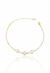 Pulseira 3 pontos de luz Rita banhados a ouro 18k