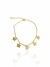 Pulseira cinco borboletas banhada a ouro 18K