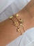 Pulseira cinco borboletas banhada a ouro 18K na internet