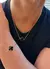 PULSEIRA COM 1 TREVO PRETO FINA VIRGINIA BANHADA A OURO 18K - comprar online